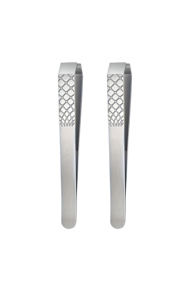 2 PCS 1/2pcs Set High-Precision Flat Nose 10MM Tweezers Stainless Steel Suitable for Men and Women H