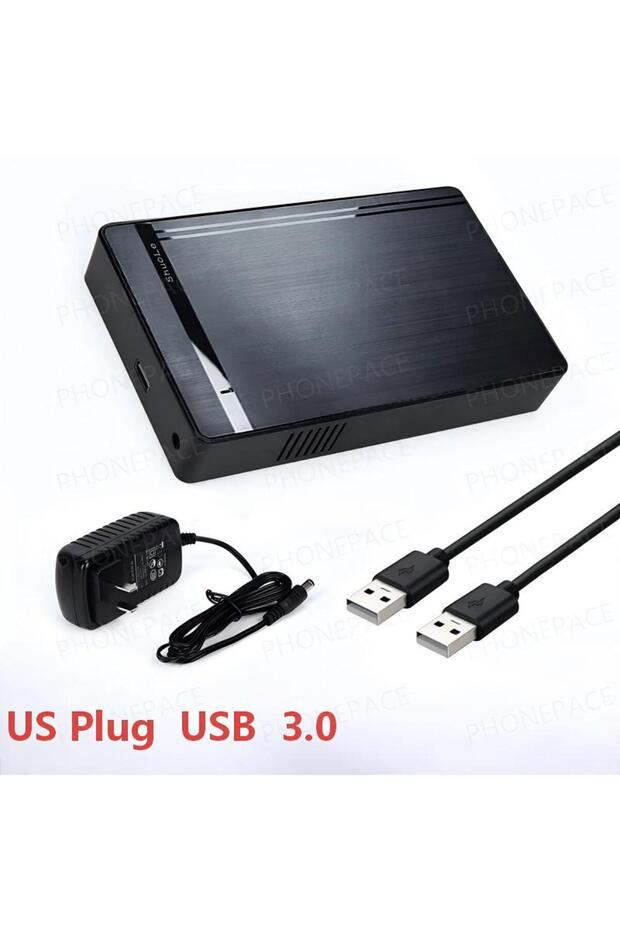 علبة قرص صلب خارجي من نوع US 2.5" 3.5" SATA إلى USB 3.0 بدون أدوات، مناسبة لأجهزة الكمبيوتر المحمولة وأجهزة الكمبيوتر المكتبية.