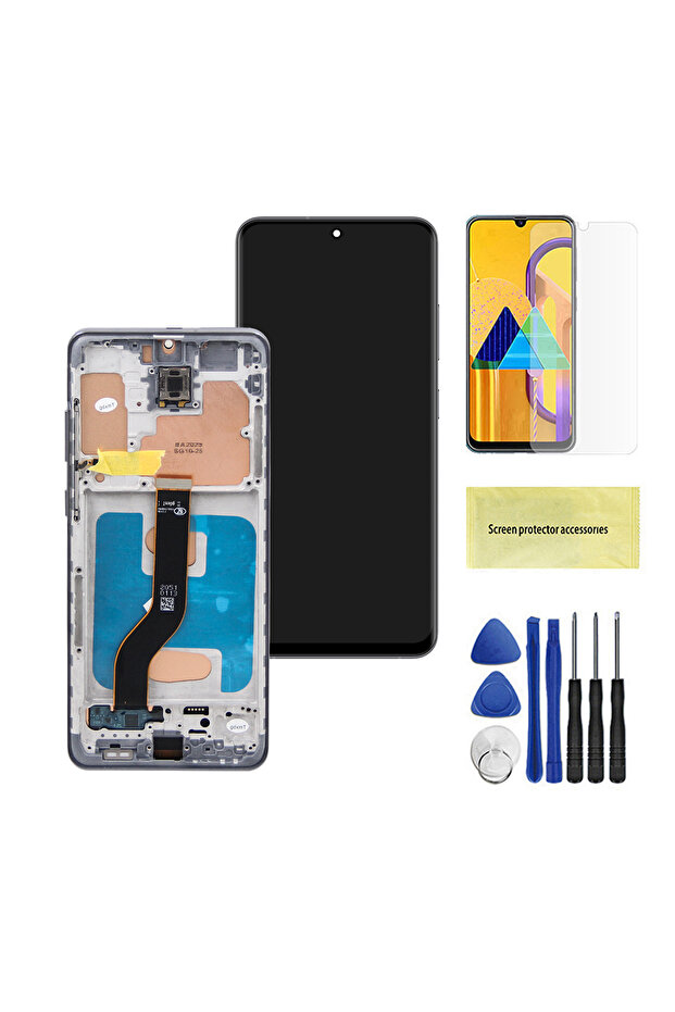شاشة LCD رمادية مع إطار لـ S20 Plus/S20+ G985 G986 بجودة TFT مع إطار وشاشة لمس مجمعة