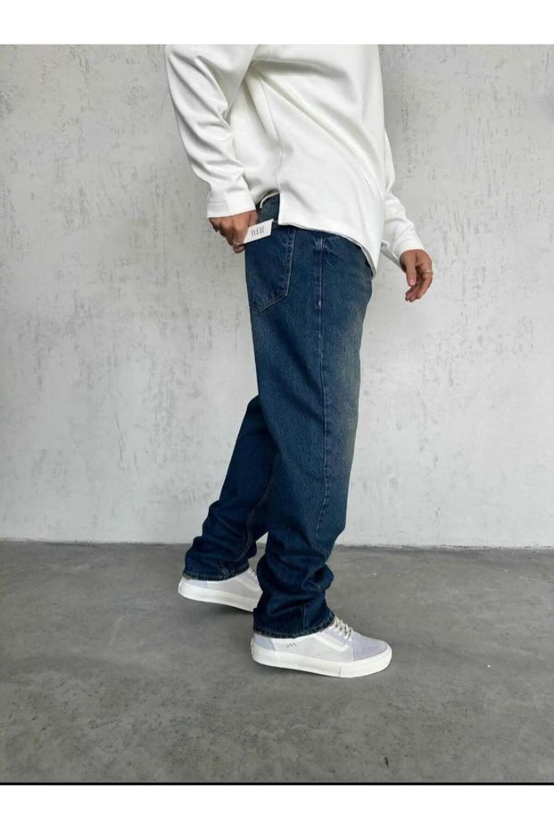90's Vintage Denim Baggy Fit Wide Cut Trousers
