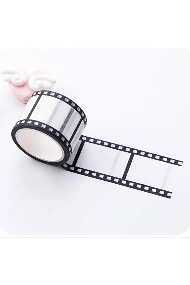 black Black and White Camera Film Washi Tape 10meters DIY Sticker Decoratieve Scrapbooking Tools Mas