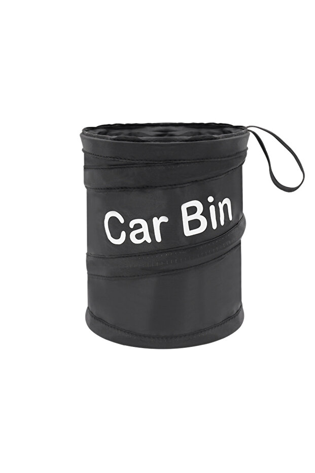 QP5559 Collapsible Black Car Trash Can Pack Trash Bag Rubbish Waste Bin for Little Leak Proof Car Co