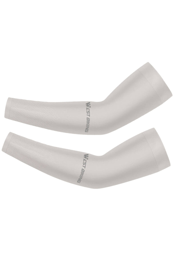 One Size light grey 1 Pair Arm Sleeves Summer Sun UV Protection Ice Cool Cycling Running Fishing Cli