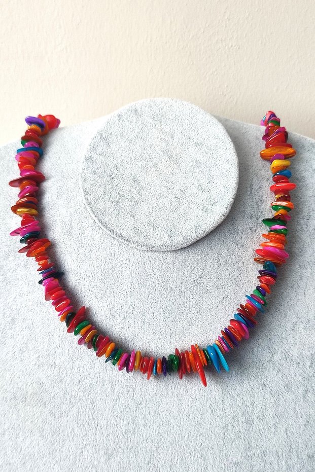 Certified Colorful Stone Natural Stone Broken Stone Necklace