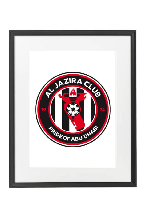 Al Jazira Club, UAE Pro League , Soccer Gift , Poster with Frame 50x40cm