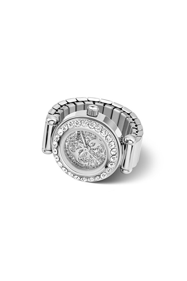 Ladies Silver Tone Round Analog Watch