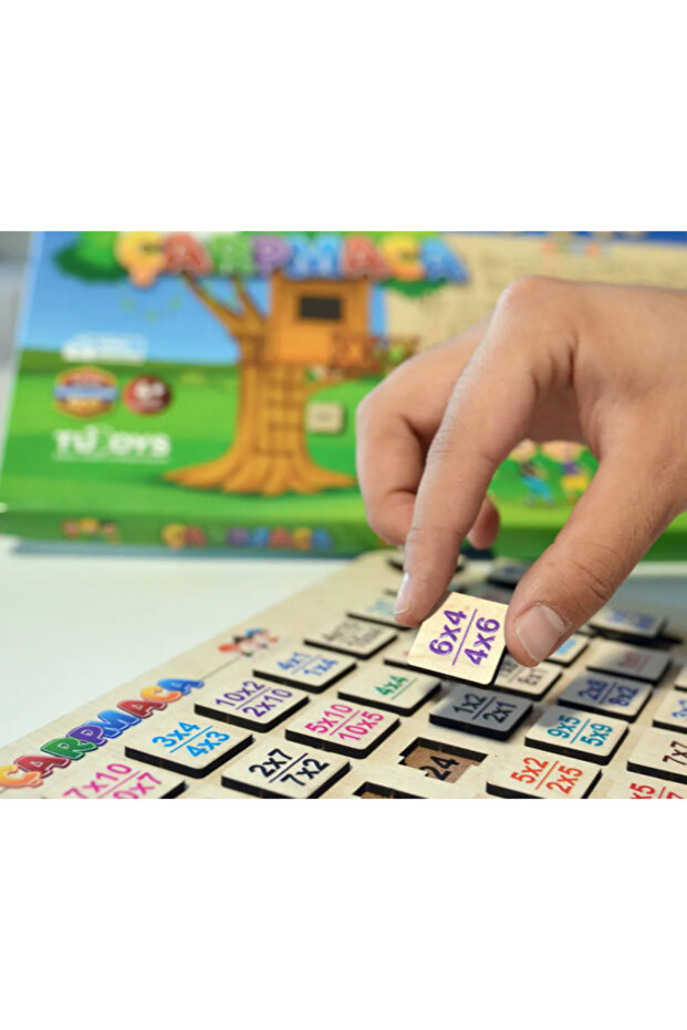 Çarpmaca - Multiplication Table Teaching Game | Natural Wooden Educational Box Game