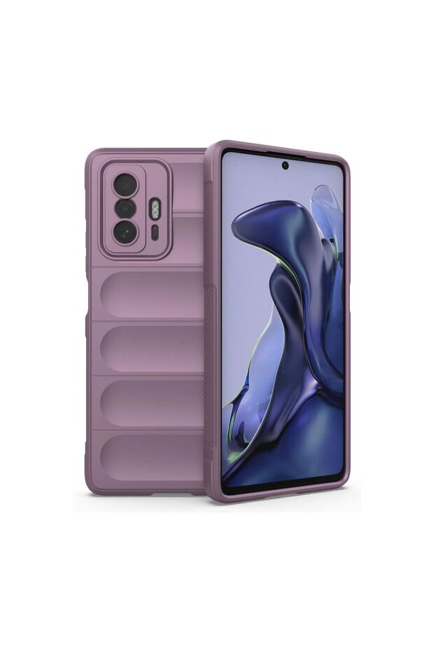 Glb-Stl41414 Mi 11t Case, Optimum Silicone - Purple.