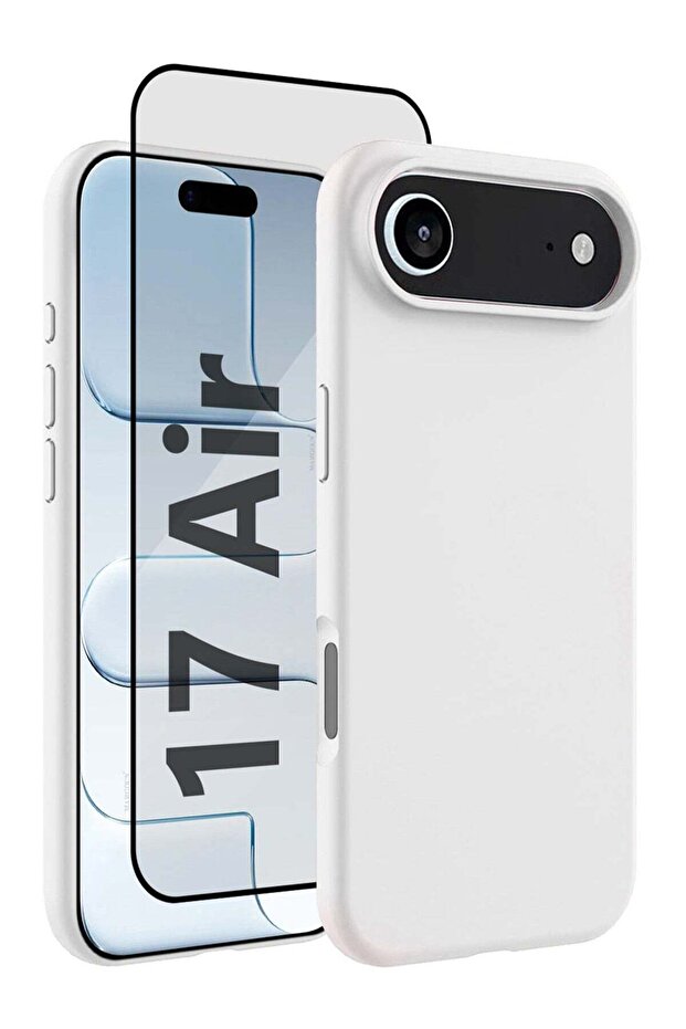 2 Packs Silicone Protective Phone Case for iPhone 17 Air, Soft Anti-Scratch Microfiber Lining