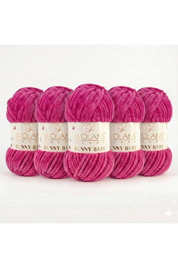 Bunny Baby 22 Pink Velvet Knitting Yarn Chenille Yarn Shawl, Blanket, Baby 100g