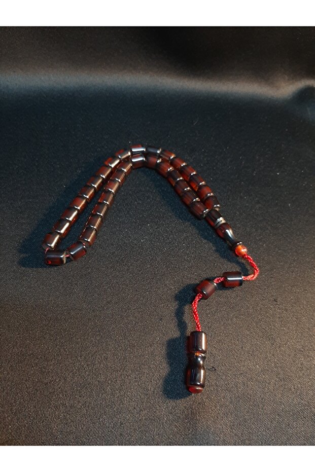Cherry Color Stick Squeeze Amber Quality Prayer Beads
