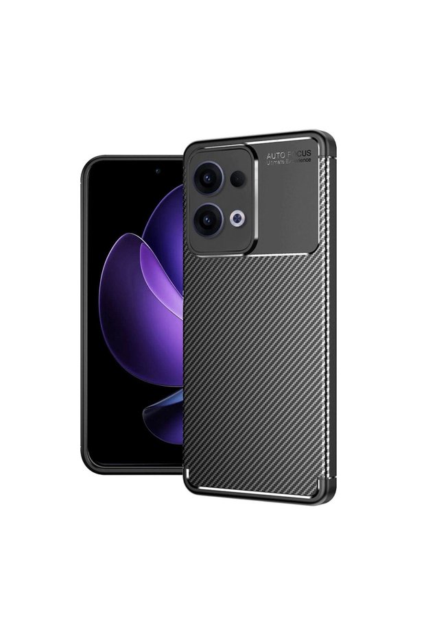 Oppo Reno 13 Pro Case Auto Focus Carbon Cover - Black