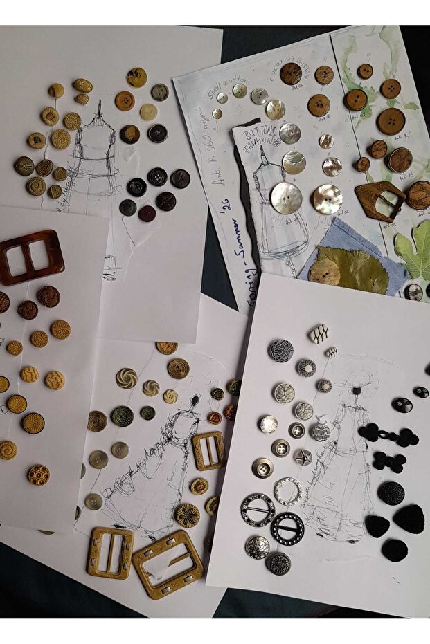 Polyester Button 20 mm 10 Pieces - 6