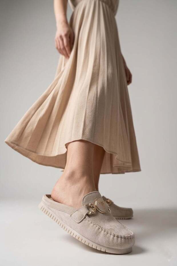 Elit Asilg9066 Women's Flat Slippers Beige