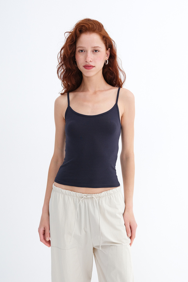 Basic Tank Top with Thin Straps A1568-J9 - 4