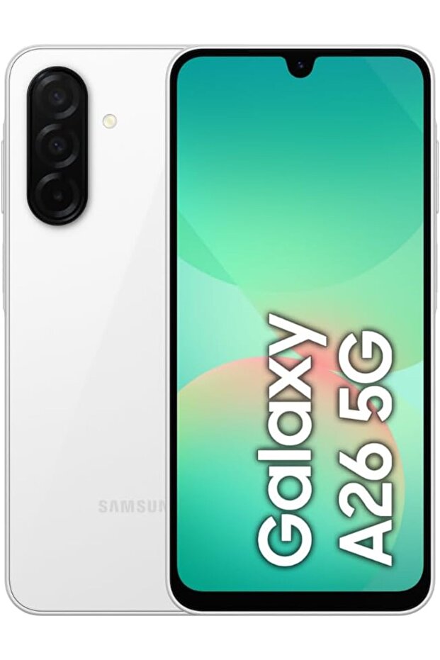 Galaxy A26 5G, Android Smartphone, 256GB Storage, 8GB RAM, White, 50MP Camera, Large Display, Long Battery Life (UAE Version)