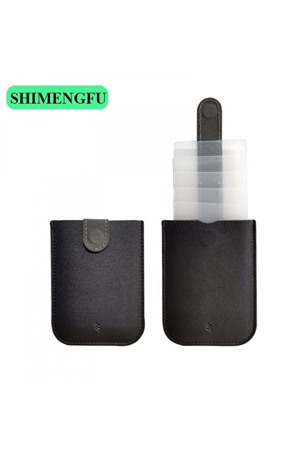 Magnetic microfiber fabric wallet for cards and cash - Grey