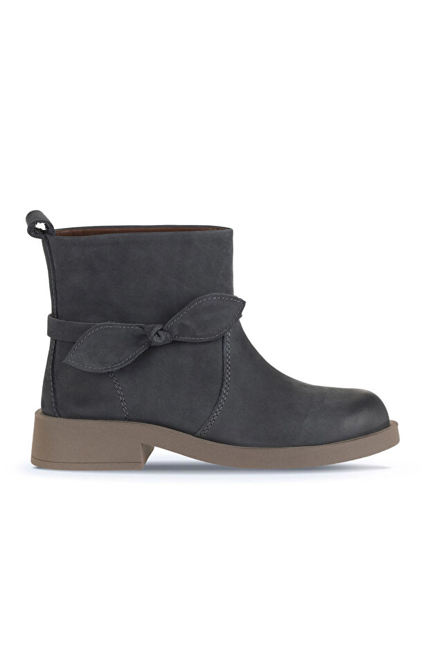 Gray Nubuck Women's Heeled Boots