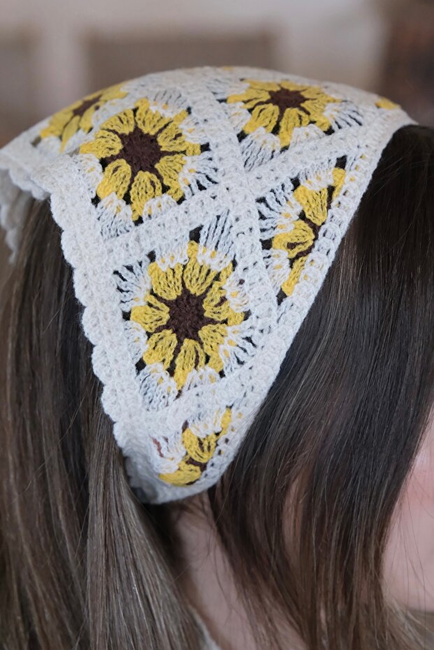Bohem Örme Model Pamuklu Bandana