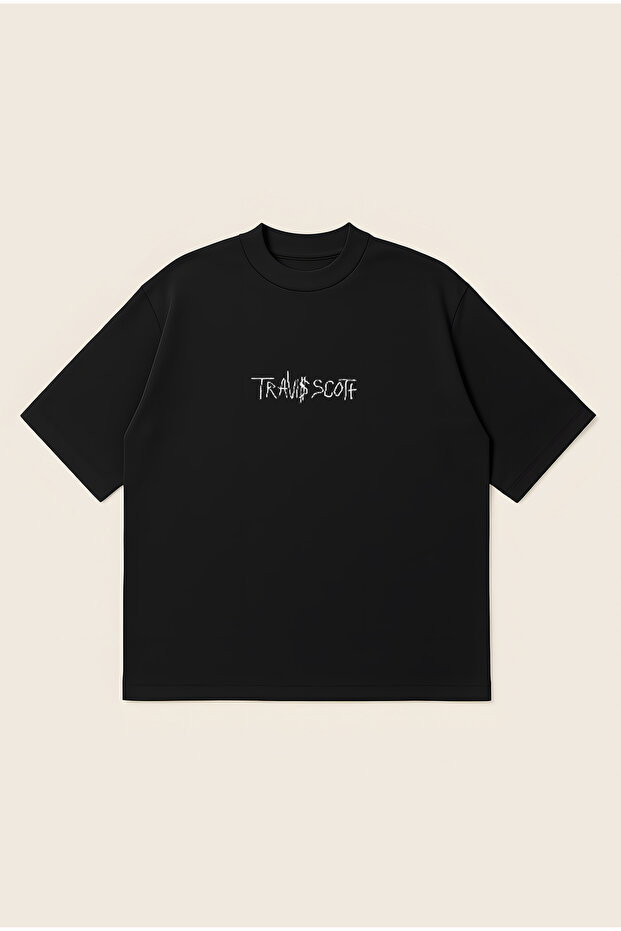 Travis Scott Printed Oversize Boxy Cut Unisex 100% Cotton Printed Tshirt | Streetwear