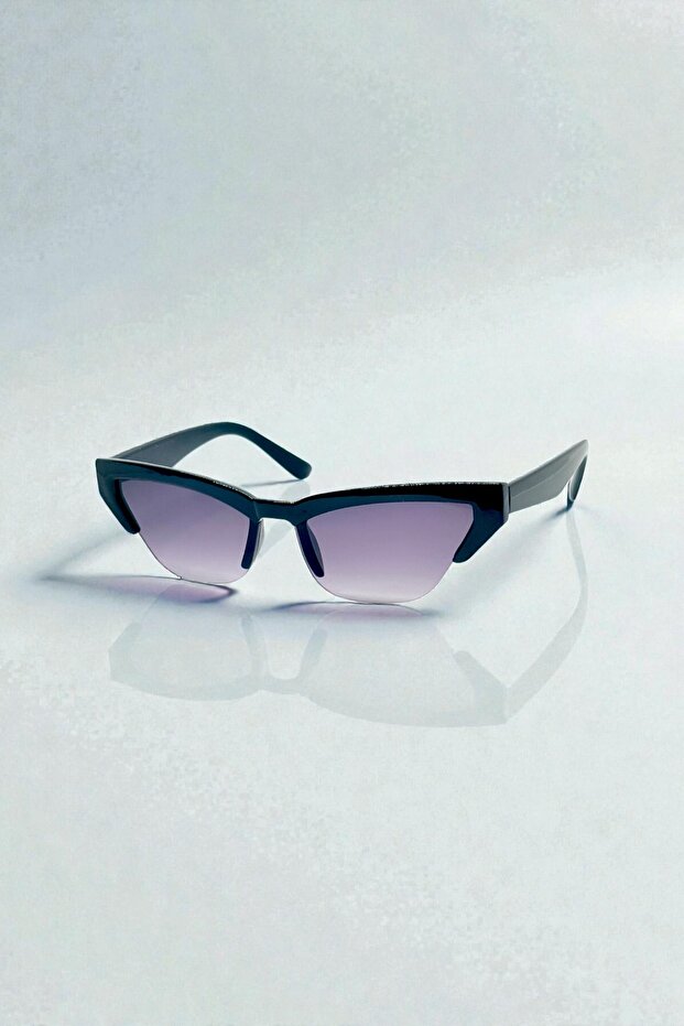 Women's Sunglasses 56 Ekartman Black Frame Cat Eye Glasses