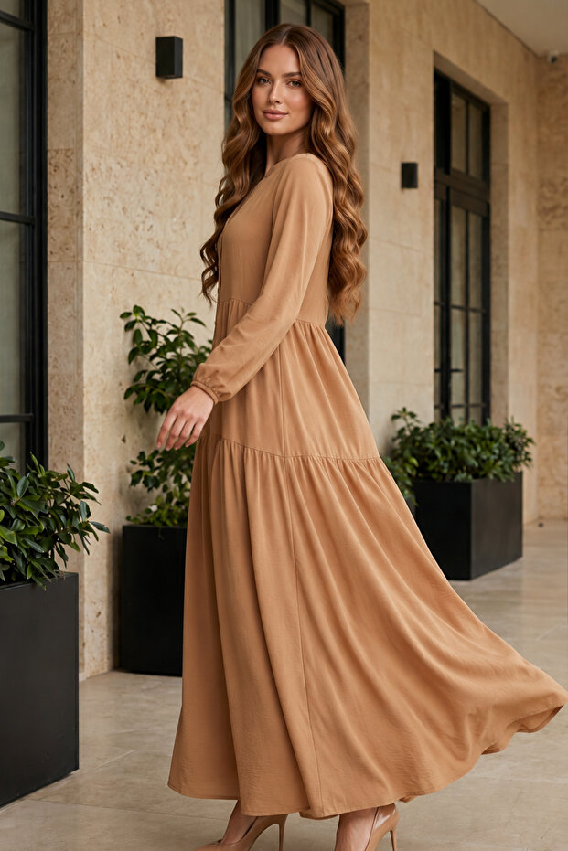 Rochie Hijab B2527 Camel - 2