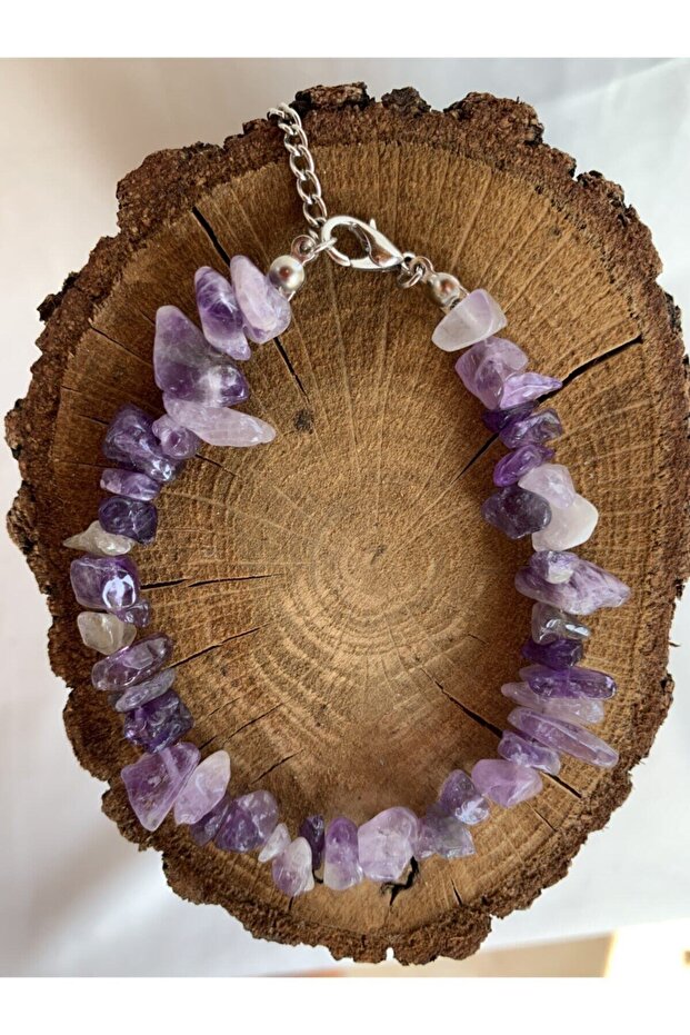 Amethyst Stone Cracked Stone Natural Stone Bracelet