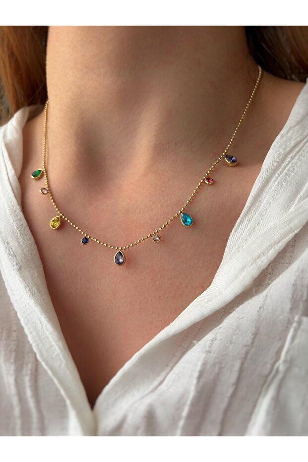 Colorful Stone Lucky Necklace