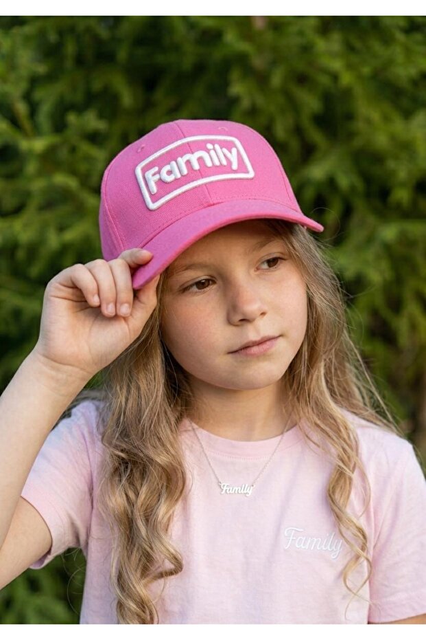 7-12 Years Old Girl's Family Embroidered Emblem Hat