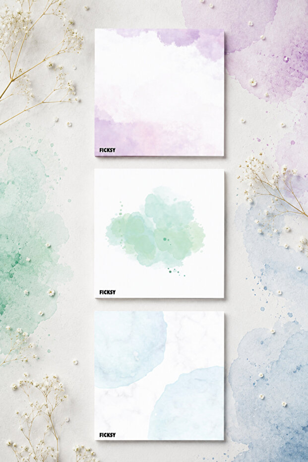 Flower Notepad - 9*9 cm Size - 50 Sheets - Notepad - Memo Pad - Unlined Note Paper - to Do List