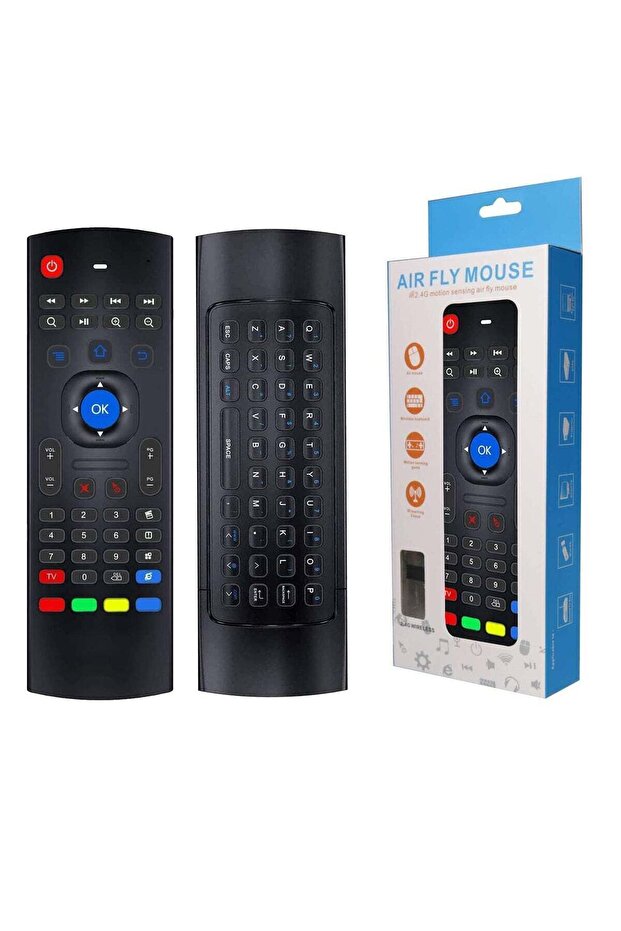 Wireless MX 3 Air Mouse Remote Control And Keyboard For Work Android BOX Smart TV PC & Laptop