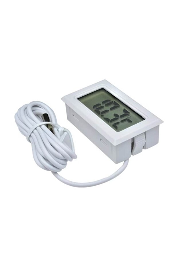 Digital Thermometer with Probe, Temark, Mini LCD, White - 2