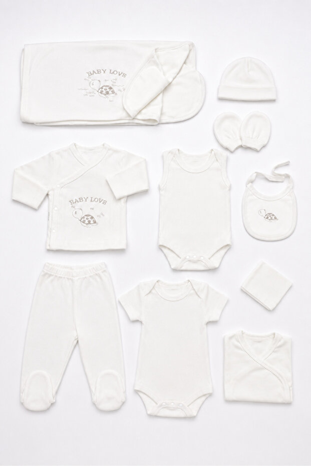 Newborn Baby Cotton Jacquard Fabric 10-Pack Hospital Release Pack