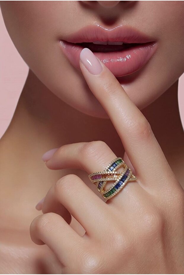 Luxury Adjustable Ring with Stone Pattern