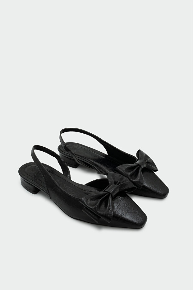 Dhira Bowknot Women's Flat Black Ballerinas