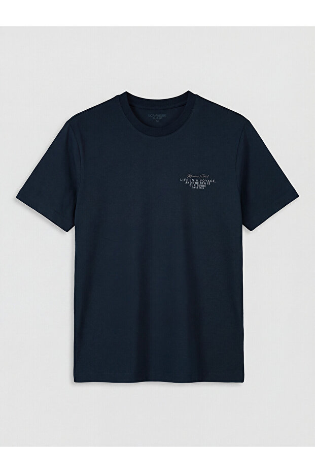 Original Oval Collar Printed Men's T-Shirt