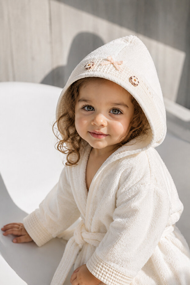 Baby Girl 3-Piece Bathrobe Set