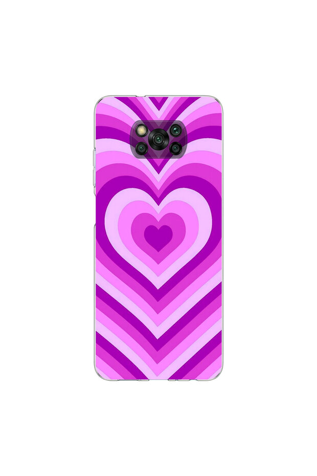 حافظة شفافة متوافقة مع Poco X3 NFC بتصميم Heart 2