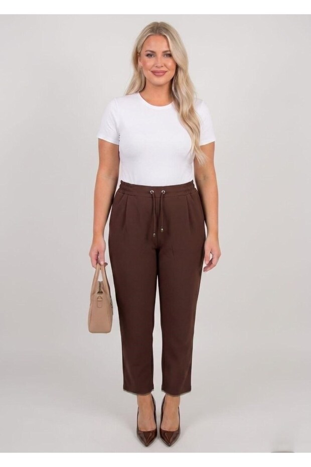 Women's Plus Size High Waist Draped Pants 6201-25