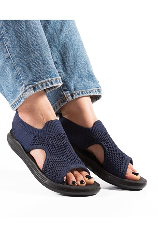 Sandale dama Albastre din material textil EOIU - 3