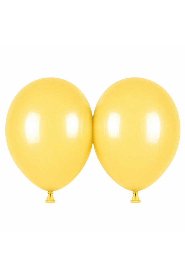 Yellow Color Latex Macaron Balloon (45 cm) - 2 Pieces