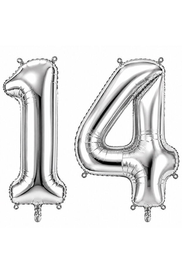 14 بالون فويلو فضي اللون (36 سم)