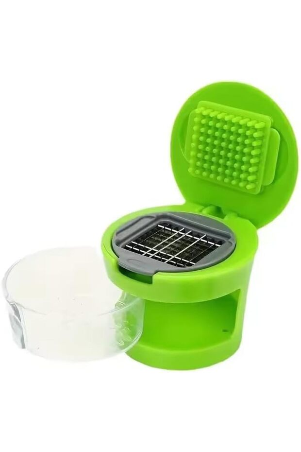 1pc Premium Stainless Steel Multifunctional Garlic Press, Manual Mincer, Slicer & Grater - Essential Kitchen Gadget for Home and Restaurant Use