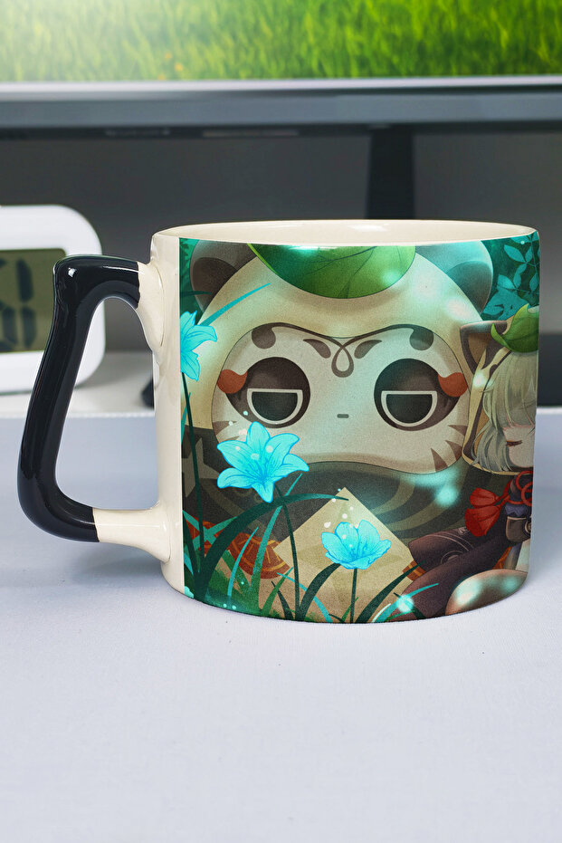 Sayu Genshin Impact Printed Ceramic Luxury Mug (1 Piece) Special Black Handle Wave Handle V3D