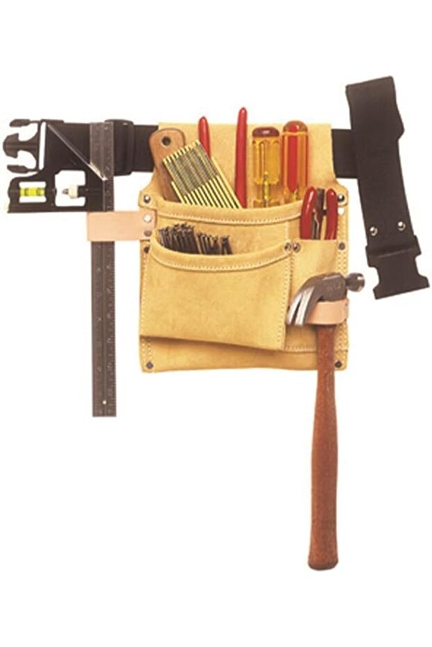CLC IP489X Suede Tool Bag & Poly Web Belt, 3 Pocket