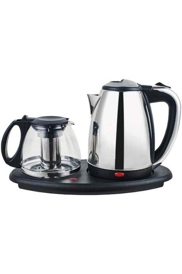 BQSCHJUN Fast Boiling Electric Kettle And Tea Pot Set Stainless Steel Water Heater With Premium Glass