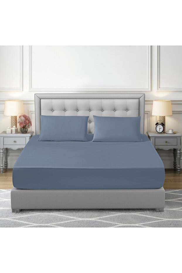 Fitted Sheet Set – 90x200 cm Single Size, 1 Sheet + 1 Pillowcase, 30 cm Deep Pocket