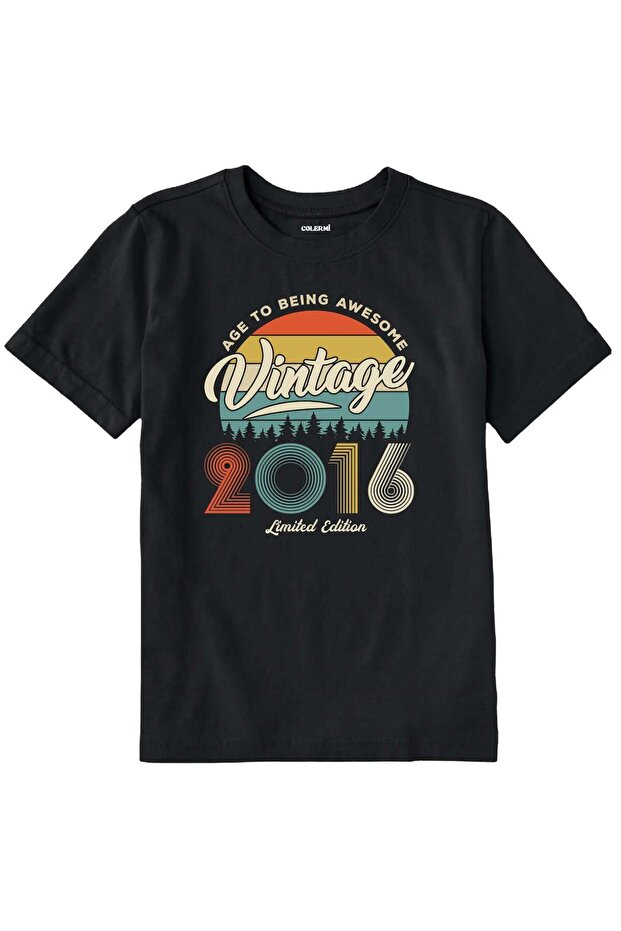 Vintage Kids' T-Shirt – 2016 Birth Year Design