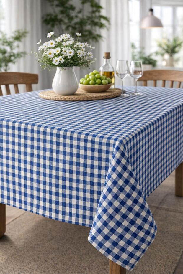 Small Square Pattern Gingham Tablecloth, Table Cloth, Picnic Cloth Zifir