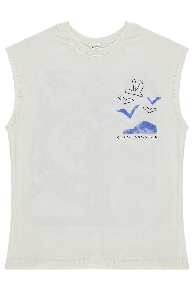 Back Printed T-Shirt for 10-13 Years Old - Off-White